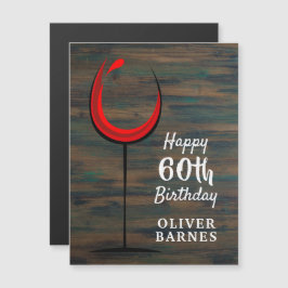 ウッド素朴レッドワイングラス60誕生日