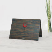 ウッド素朴レッドワイングラス60誕生日 カード (裏面)