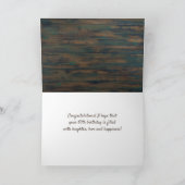 ウッド素朴レッドワイングラス60誕生日 カード (内部)