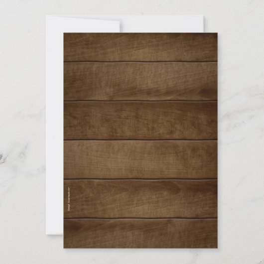 ウッド素朴レースカエレガントントリーブライダルシャワー 招待状 (裏面)