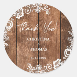 ウッド素朴レースカントリー結婚バーンズ ラウンドシール