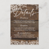 ウッド素朴レースカントリー除草詳細 エンクロージャーカード (正面)