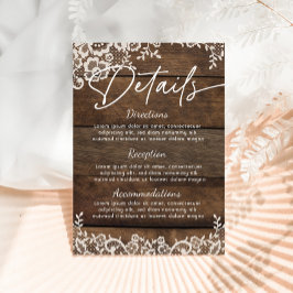 ウッド素朴レースカントリー除草詳細 エンクロージャーカード