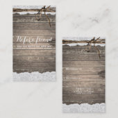 ウッド素朴レースツインカントリーシック友人を参照 紹介カード (正面/裏面)