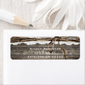 ウッド素朴レーストツインバーン結婚式招待状 ラベル (インサイチュ)