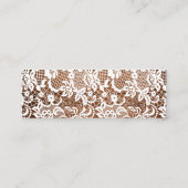 ウッド素朴レースブライダルシャワー登録格納装置 スキニー名刺 (裏面)