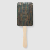 ウッド素朴レースライト結婚式 プログラム ハンドファン (裏面)