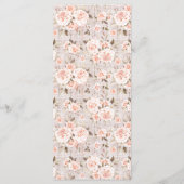 ウッド素朴ロマンチックみすぼらしいバラのメ結婚ニュー プログラム (裏面)