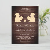 ウッド素朴ロマンチックリス結婚式招待状 招待状 (スタンド正面)