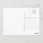 ウッド素朴ローズマリー卒業写真ありがとう ポストカード (裏面)