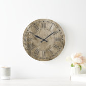 ウッド素朴ローマン数字地方ファームハウス ラージ壁時計 (ホーム)