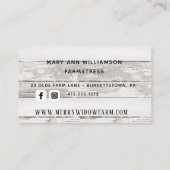 ウッド素朴ローレルビモノグラムのジネスカード 名刺 (裏面)