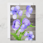 ウッド素朴ワイルドフラワーズブライダルシャワー招待 招待状 (裏面)