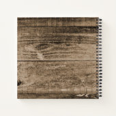 ウッド素朴ワールドマップビーチ目的地ゲストブック ノートブック (裏面)