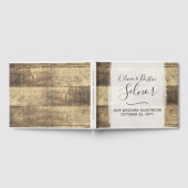 ウッド素朴ヴィンテージカントリーファームハ結婚ウス ゲストブック (全面)