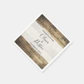 ウッド素朴ヴィンテージカントリーファームハ結婚ウス スタンダードカクテルナプキン (角)