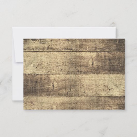 ウッド素朴ヴィンテージカントリーファームバーンウェディングRSVP 出欠カード (裏面)