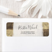 ウッド素朴ヴィンテージカントリーファーム差出人住所 ラベル (インサイチュ)