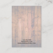 ウッド素朴ヴィンテージネックレスディスプレイカード 名刺 (裏面)