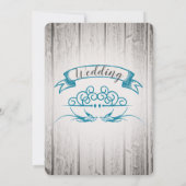 ウッド素朴ヴィンテージラブバード結婚式招待状 招待状 (裏面)