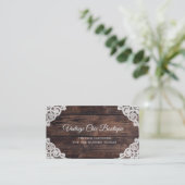 ウッド素朴ヴィンテージレースカントリーブティック 名刺 (スタンド正面)