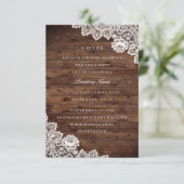 ウッド素朴ヴィンテージレースホテルアコモデーション エンクロージャーカード (スタンド正面)