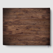 ウッド素朴ヴィンテージレース結婚ズゲストブック ゲストブック (裏面)