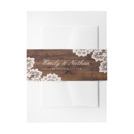 ウッド素朴ヴィンテージレー結婚スのベリーバンド 招待状ベリーバンド