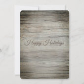 ウッド素朴企業のホリデーパーティー 招待状 (裏面)