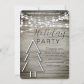 ウッド素朴企業のホリデーパーティー 招待状 (正面)