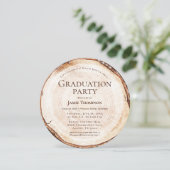 ウッド素朴卒業パーティユニークカスタムー 招待状 (スタンド正面)