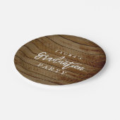 ウッド素朴卒業パーティー紙プレート ペーパープレート (アングル)