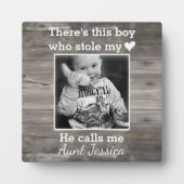 ウッド素朴叔母の甥カスタムの写真プラーク フォトプラーク (正面)