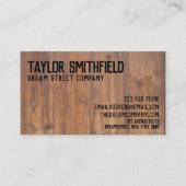 ウッド素朴名刺 名刺 (正面)