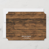 ウッド素朴引っ越し祝いパーティーディナーパーティの招待状 招待状 (裏面)