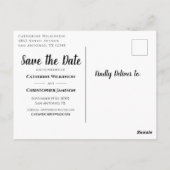 ウッド素朴日付を保存ピンクのフローラ発表 ポストカード (裏面)