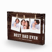 ウッド素朴最高のパパイーバーコラージュ父の日 フォトブロック (右)