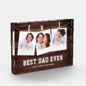 ウッド素朴最高のパパイーバーコラージュ父の日 フォトブロック (左)