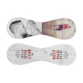 ウッド素朴最高のパパ父の日フォトコラージュ 野球ボール (パネル)