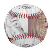 ウッド素朴最高のパパ父の日フォトコラージュ 野球ボール (正面)