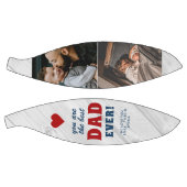 ウッド素朴最高のパパ赤いハート父の日の写真 バスケットボール (パネル)