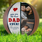 ウッド素朴最高のパパ赤いハート父の日の写真 バスケットボール