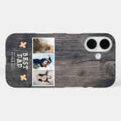 ウッド素朴最高のパパ3 Photo Collage Keepsake Case-Mate iPhoneケース (裏面 (横))
