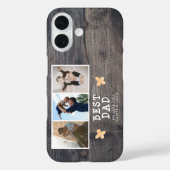 ウッド素朴最高のパパ3 Photo Collage Keepsake Case-Mate iPhoneケース (裏面)