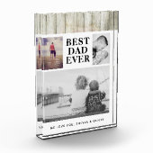 ウッド素朴最高のパパEver 3 フォトブロック (左)