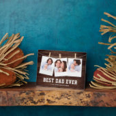 ウッド素朴最高のパパEver 3 Photo Collage フォトプラーク (側面)