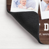 ウッド素朴最高のパパEver 3 Photo Collage マウスパッド (コーナー)