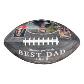 ウッド素朴最高のパパEver Father 3 Photo Collage アメリカンフットボール (正面)