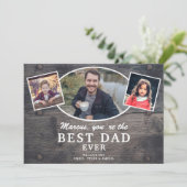 ウッド素朴最高のパパEver Photo父の日 シーズンカード (スタンド正面)