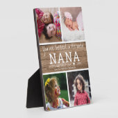 ウッド素朴最高のNANA 4フォトコラージュ フォトプラーク (側面)